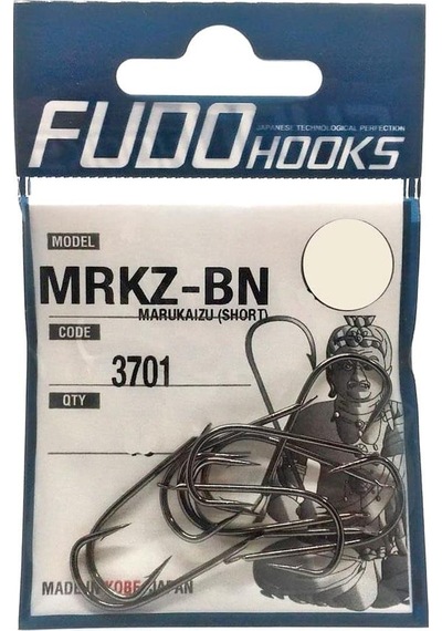Fudo Hooks 3701 Marukaizu ( Short ) Black Nikel Olta iğnesi / Balık Kancası - 1