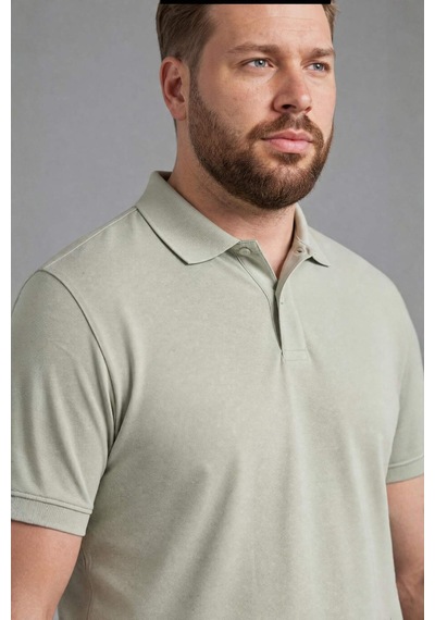 Defacto %100 Pamuk Polo Tişört H1650ax26spgn1255 Yeşil-gn1255
