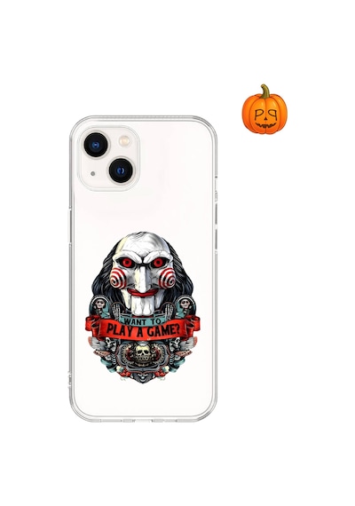 Dali Design Apple Uyumlu iPhone 14 Şeffaf Kılıf Horror 7 Tasarımlı