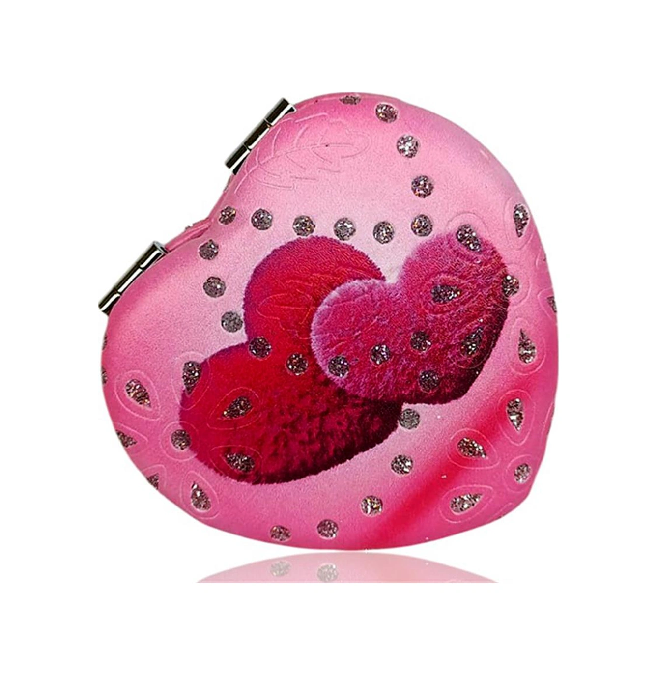 Kalp Makyaj Aynası Kalp Model Pembe Pembe