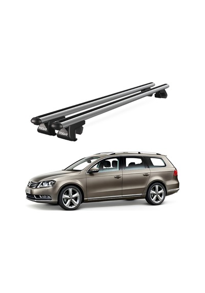 Venüs Volkswagen Passat B7 Sw 2010-2015 Uyumlu Gri Ara Atkı Port Bagaj Tavan Barı