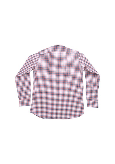 Giant Erkek Uzun Kol Kareli Gömlek - Minimalist Günlük Stil Bordo