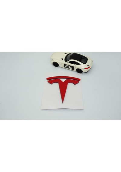 Dk Tuning Tesla Logo Model 3 X Y Bagaj 3m Kırmızı Rozet Amblem