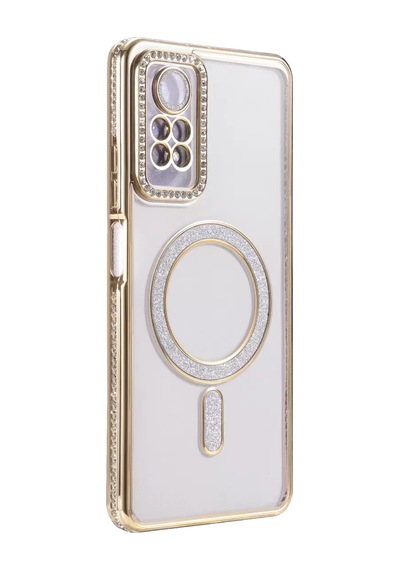 Xiaomi Redmi Note 12 Pro 4g Joke Simli Magneticsafe Kılıf - Gold -