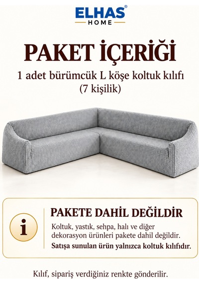 Bürümcük Eteksiz L Köşe Koltuk Örtüsü. 7 Kişilik Esnek, Köşe Koltuk Kılıfı. Toplam Uzunluk 550cm Koyu Kahve - 796363643 Koyu Kahve Bürümcük Eteksiz L Köşe Koltuk Örtüsü. 7 Kişilik Esnek, Köşe Koltuk Kılıfı. Toplam Uzunluk 550cm Koyu Kahve - 796363643 Koyu Kahve