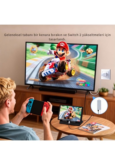 Cr36 Switch 2 İçin Görüntü Aktarıcı Adaptör Çevirici Type-c 3.1'den Hdmı Hdtv 4k 60hz Pd 100w Şarj 2 Metre Kablo Thunderbolt 3 Uyumlu