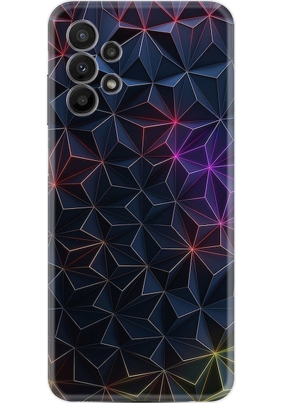 Samsung Uyumlu Galaxy A23 Kilif Silikon Desen Renkli Prizmalar 1783 537535383