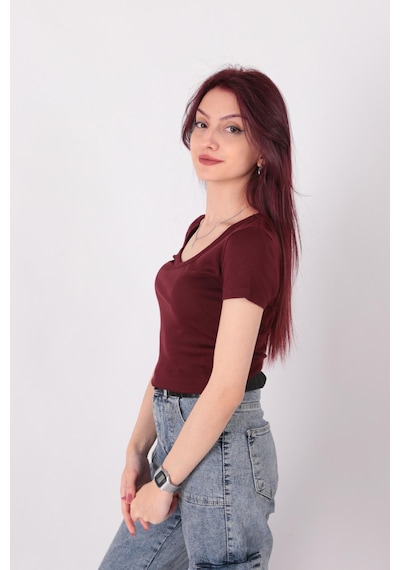 Busem S0016727 Kadın Bluz Bordo