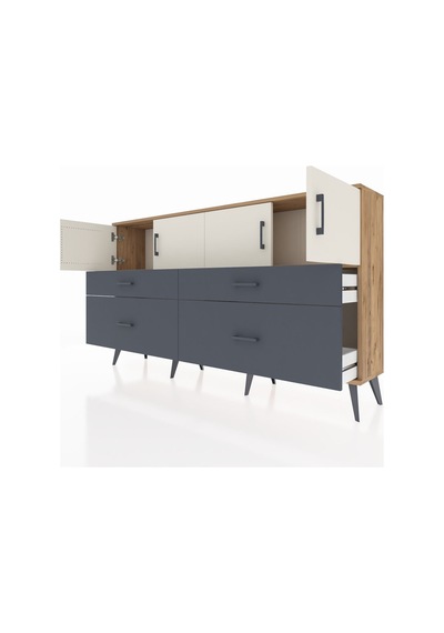 Arges Konsol 2 Raflı 4 Çekmeceli 4 Kapaklı 176x30x99 Çam-aytaşı/a Çam-aytaşı/antrasit Arges Konsol 2 Raflı 4 Çekmeceli 4 Kapaklı 176x30x99 Çam-aytaşı/a Çam-aytaşı/antrasit