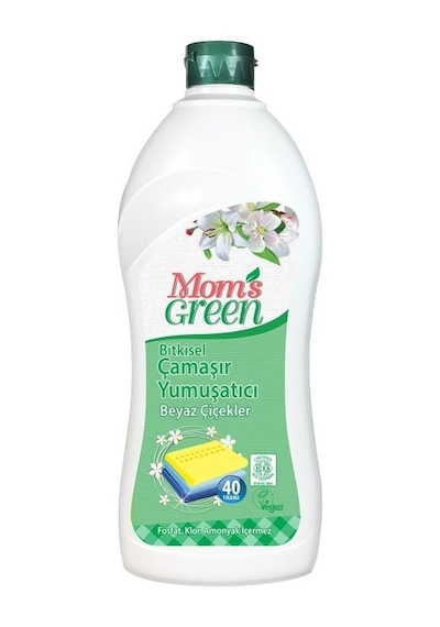 Mom's Green Bitkisel Çamaşır Yumuşatıcısı Beyaz Çiçekler 40 Yıkama