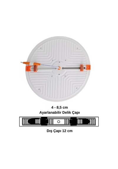 Forlife 18 Watt Delik Çapı Ayarlanabilir Led Panel Armatür Günışığı Beyaz