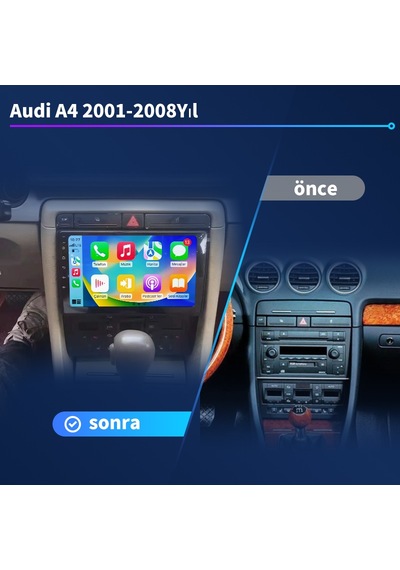 Audi-a4-2001-2008 Carplay 9inç 2/32gb Multimedya