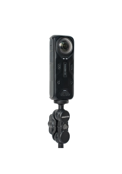 Knmaster Mc130 360 Ayarlanabilir Motosiklet Ayna Demir Bağlantılı Aksiyon Kamera Aparatı Siyah