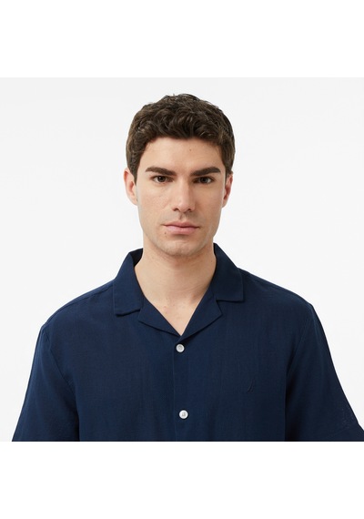 Nautica Erkek Lacivert Regular Fit Kısa Kollu Gömlekdüzw65538t