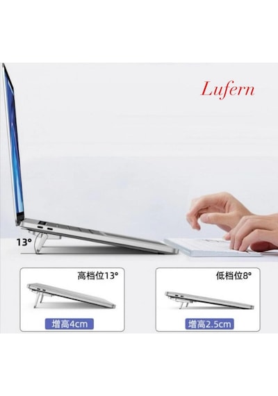 Dayanıklı Laptop Standı 2 Kademeli Yükseltme Ayarlı 2 Adet Katlanır Boyun Sırt Ağrı 2 Adet