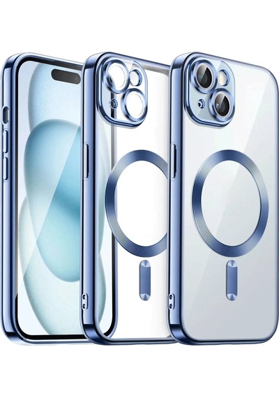 Newface Apple iPhone Uyumlu 13 Kılıf Kross Magneticsafe Kapak - Glblseme - 18 Sierra Blue