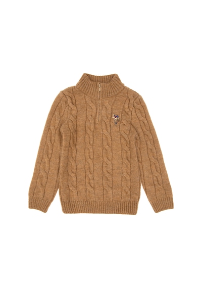 U.s. Polo Assn. Erkek Çocuk Camel Melanj Kazak /triko 50293063-vr122 Camel Melanj