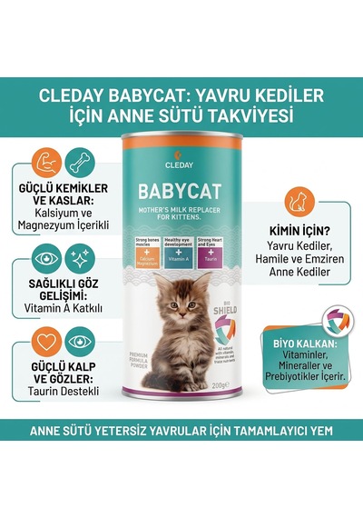 Yavru Ve Anne Kediler İçin Süt Tozu 200 Gr