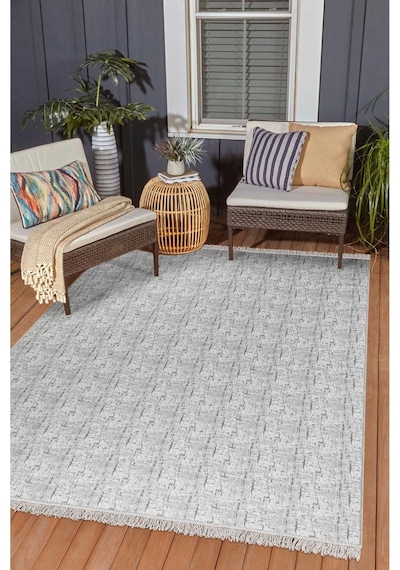 Arya Vl Çift Taraflı,katlanabilir,yıkanabilir,yüksek Kalite Pamuk Salon,oturma Odası,balkon Kilim Krem-bej 1