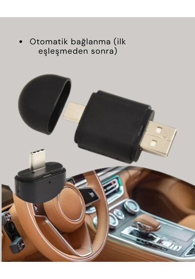 Kablosuz Carplay Ve Android Auto Dönüştürücü Usb-a & Type-c Girişli Akıllı Adaptör 1 18298380