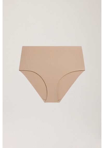 Los Ojos Lazer Kesim Yüksek Bel Görünmez Külot High Waisted Briefs Bej