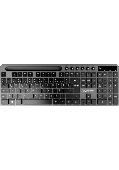 Everest Km-730 Gri/siyah Kablosuz Q Multimedia Klavye + Mouse Set Optik