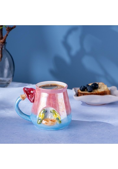 Tropikal Kupa 400 Ml Pembe Beyaz - Çok Renkli