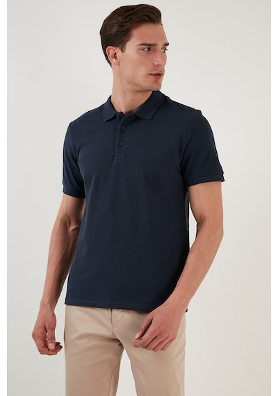 Buratti Pamuklu Regular Fit Düğmeli Erkek Polo Yaka T Shirt 5902127 Indigo