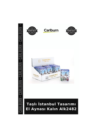 Özel Üretim Hediyelik Şık Dekoratif Aksesuar Hatıra Taşlı İstanbul Tasarımı El Aynası Kalın Alk2482