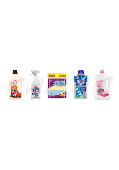 Bingo Ahşap Tem. 1 L + Toz 750 Ml + Parex Bez 5'li + Bulaşık 250 Ml + Yüzey Tem. Fresh 2.5 Lt 5'li Set Diğer