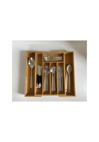 Mien Bambu Ayarlanabilir Çekmece İçi Kaşıklık, 5-7 Bölmeli, Kahverengi, 37 X 49 Cm Diğer