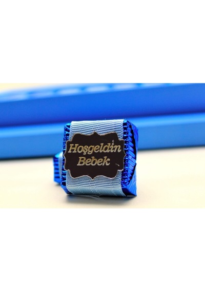 Dark Brown Hoşgeldin Bebek Erkek Çikolatası Sargılı Dolgulu 48 Adet