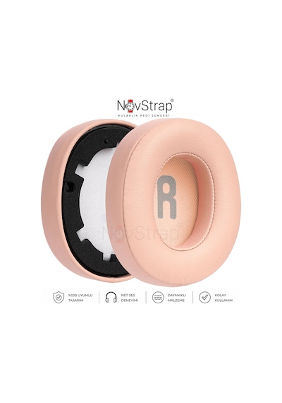 Novstrap Jbl Tune 700bt 710bt 720bt 750btnc 760nc 770nc İle Uyumlu Yedek Kulaklık Pedi Süngeri + Kafa Bandı Seti Pembe Açık