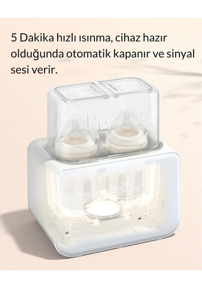 Grownsy 8 i 1 Arada Biberon Isıtıcı Ve Sterilizatör Lcd Ekranlı Hızlı Isıtma ve Çözme Bpa Içermez