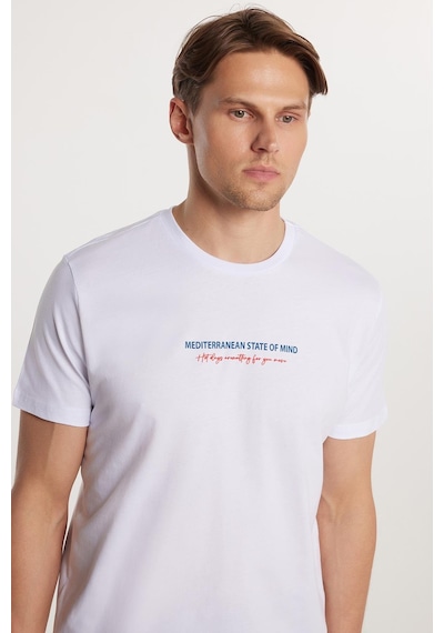 Tudors Erkek Slim Fit Dar Kesim %100 Pamuk Yumuşak Dokulu Baskılı Beyaz Bisiklet Yaka Tişört-33172 Beyaz Tudors Erkek Slim Fit Dar Kesim %100 Pamuk Yumuşak Dokulu Baskılı Beyaz Bisiklet Yaka Tişört-33172 Beyaz