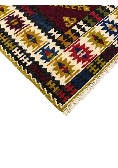 El Dokuma Sıfır Yahyalı Kilim 110x200 Kök Boya %100 Yün Yolluk Kilim Renkli