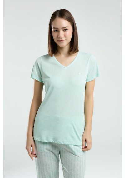 Pierre Cardin Kadın Yeşil Pijama Takımı Yeşil