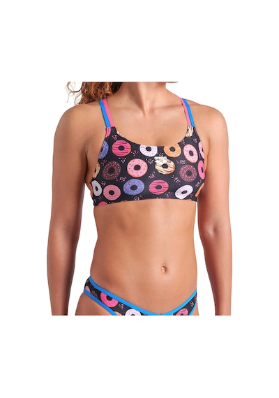 Arena Donuts Bandeau Kadın Siyah Yüzücü Bikini 009462590 Siyah