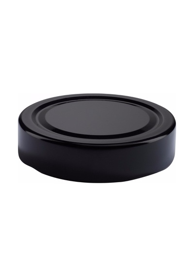 Twist-Of Yarım Etek Siyah Cam Kavanoz Kapağı 70 MM (20'Li)