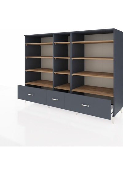 Kronos Dolap 12 Raflı 3 Çekmeceli 220x59x163 Antrasit-çam/antras Antrasit-çam/antrasit Kronos Dolap 12 Raflı 3 Çekmeceli 220x59x163 Antrasit-çam/antras Antrasit-çam/antrasit