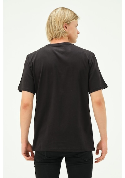 Rich Erkek Nakış Baskılı Spor Oversize Tişört Tshirt. SIYAH