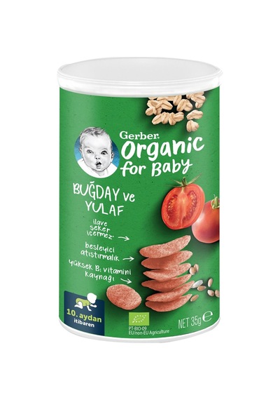 Gerber Organik Buğdaylı Yulaflı Kraker 35 G - 5 Adet Tarı