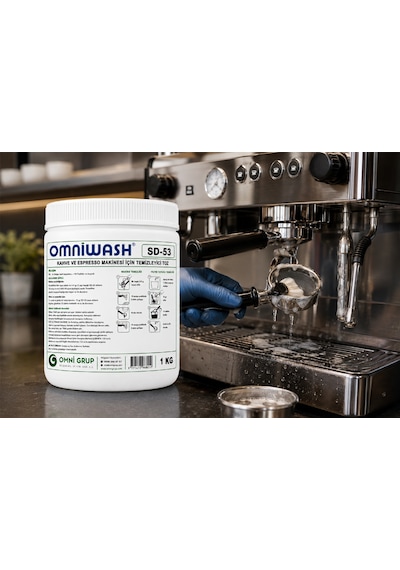 Omniwash Sd-53 Kahve Ve Espresso Makinesi İçin Temizleyici Toz 1 Kg Beyaz