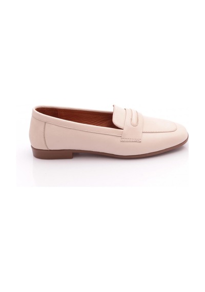 Dgn 5009 Kadin Loafer Ayakkabi Krem