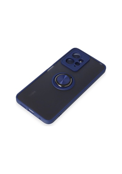 Xiaomi Redmi Note 12 4g Kılıf Montreal Yüzüklü Silikon Kapak Lacivert