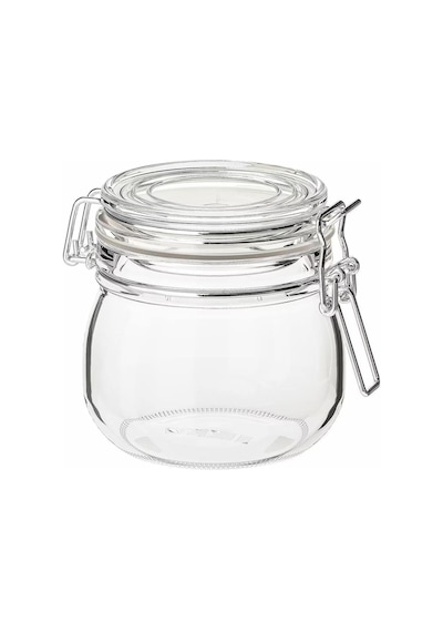 Korken Kapaklı Kavanoz, 0,5 L Şeffaf Cam Açık