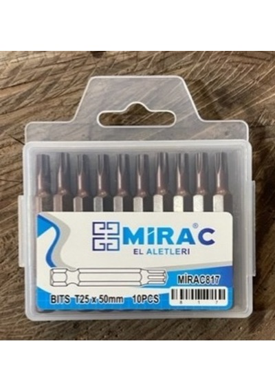 Mrc T25 Bits Uç Crv 50mm Tork Vida Sıkma Ucu T25 Tork Vida Ucu 10adet