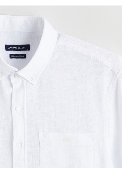 Lcwaıkıkı Classic Beyaz Regular Fit Poplin Erkek Basic Gömlek