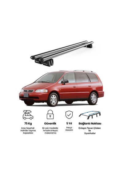 Pençe Honda Odyssey 1995-1998 Uyumlu Gri Ara Atkı Port Bagaj Tavan Barı