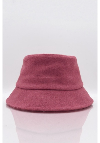Külah Kadın Yün Bordo Kışlık Balıkçı Bucket Şapka Bordo-Standart